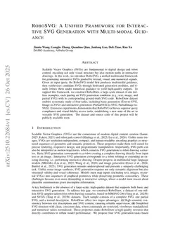 RoboSVG: A Unified Framework for Interactive SVG Generation with Multi-modal Guidance