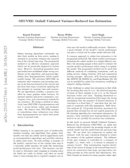 OEUVRE: OnlinE Unbiased Variance-Reduced loss Estimation