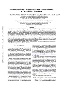 Low-Resource Dialect Adaptation of Large Language Models: A French Dialect Case-Study