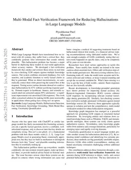 Multi-Modal Fact-Verification Framework for Reducing Hallucinations in Large Language Models