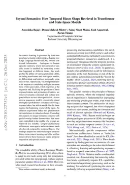 Beyond Semantics: How Temporal Biases Shape Retrieval in Transformer and State-Space Models