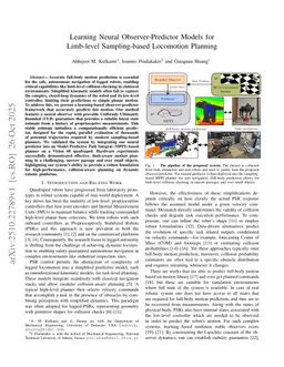 Learning Neural Observer-Predictor Models for Limb-level Sampling-based Locomotion Planning