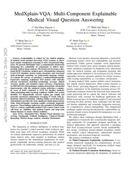 MedXplain-VQA: Multi-Component Explainable Medical Visual Question Answering