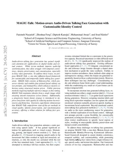 MAGIC-Talk: Motion-aware Audio-Driven Talking Face Generation with Customizable Identity Control