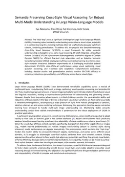 Semantic-Preserving Cross-Style Visual Reasoning for Robust Multi-Modal Understanding in Large Vision-Language Models