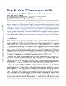 Simple Denoising Diffusion Language Models