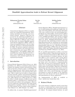Manifold Approximation leads to Robust Kernel Alignment