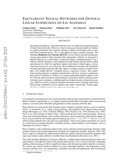 Equivariant Neural Networks for General Linear Symmetries on Lie Algebras