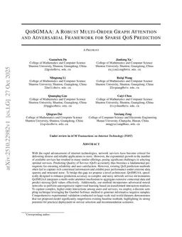QoSGMAA: A Robust Multi-Order Graph Attention and Adversarial Framework for Sparse QoS Prediction