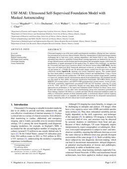 USF-MAE: Ultrasound Self-Supervised Foundation Model with Masked Autoencoding