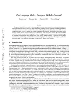 Can Language Models Compose Skills In-Context?