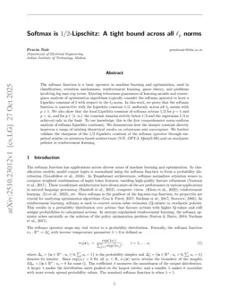 Softmax is $1/2$-Lipschitz: A tight bound across all $\ell_p$ norms