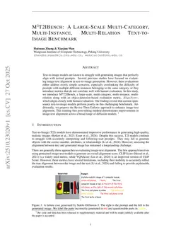 M$^{3}$T2IBench: A Large-Scale Multi-Category, Multi-Instance, Multi-Relation Text-to-Image Benchmark