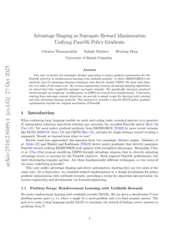 Advantage Shaping as Surrogate Reward Maximization: Unifying Pass@K Policy Gradients