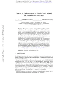 Flexing in 73 Languages: A Single Small Model for Multilingual Inflection