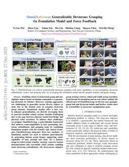 OmniDexGrasp: Generalizable Dexterous Grasping via Foundation Model and Force Feedback