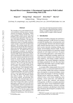 Beyond Direct Generation: A Decomposed Approach to Well-Crafted Screenwriting with LLMs