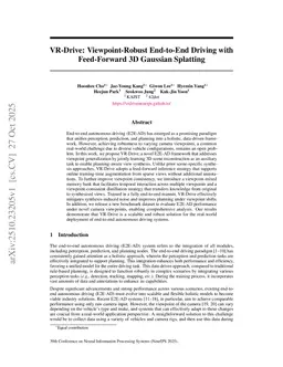 VR-Drive: Viewpoint-Robust End-to-End Driving with Feed-Forward 3D Gaussian Splatting