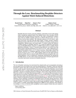 Through the Lens: Benchmarking Deepfake Detectors Against Moiré-Induced Distortions