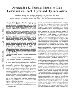 Accelerating IC Thermal Simulation Data Generation via Block Krylov and Operator Action