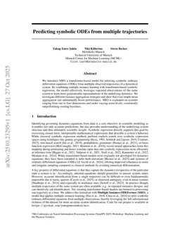 Predicting symbolic ODEs from multiple trajectories