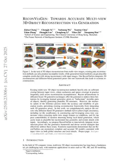 ReconViaGen: Towards Accurate Multi-view 3D Object Reconstruction via Generation