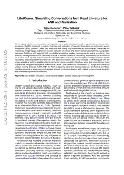 LibriConvo: Simulating Conversations from Read Literature for ASR and Diarization