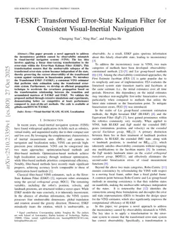 T-ESKF: Transformed Error-State Kalman Filter for Consistent Visual-Inertial Navigation