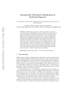 Interpretable Tile-Based Classification of Paclitaxel Exposure