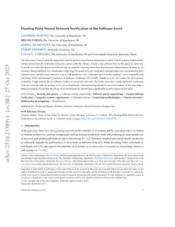 Floating-Point Neural Network Verification at the Software Level