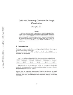 Color and Frequency Correction for Image Colorization