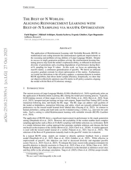 The Best of N Worlds: Aligning Reinforcement Learning with Best-of-N Sampling via max@k Optimisation