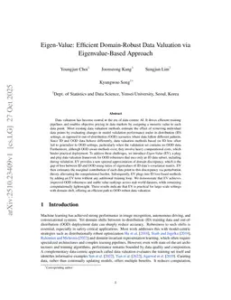 Eigen-Value: Efficient Domain-Robust Data Valuation via Eigenvalue-Based Approach
