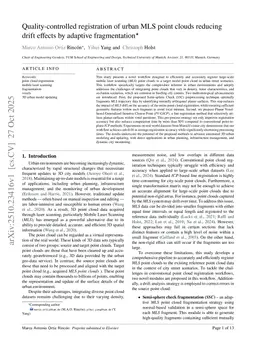 Quality-controlled registration of urban MLS point clouds reducing drift effects by adaptive fragmentation