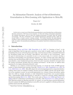 An Information-Theoretic Analysis of Out-of-Distribution Generalization in Meta-Learning with Applications to Meta-RL