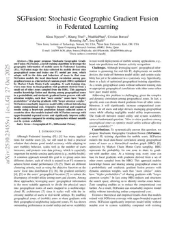 SGFusion: Stochastic Geographic Gradient Fusion in Federated Learning