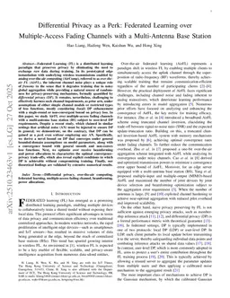Differential Privacy as a Perk: Federated Learning over Multiple-Access Fading Channels with a Multi-Antenna Base Station