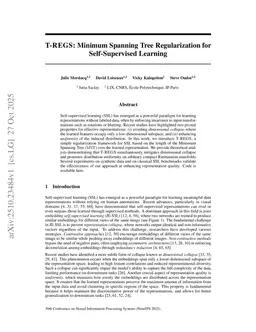 T-REGS: Minimum Spanning Tree Regularization for Self-Supervised Learning