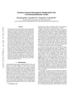 Emotion-Coherent Reasoning for Multimodal LLMs via Emotional Rationale Verifier