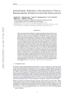 JanusCoder: Towards a Foundational Visual-Programmatic Interface for Code Intelligence