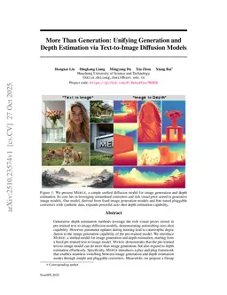 More Than Generation: Unifying Generation and Depth Estimation via Text-to-Image Diffusion Models