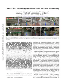 UrbanVLA: A Vision-Language-Action Model for Urban Micromobility