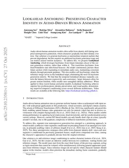 Lookahead Anchoring: Preserving Character Identity in Audio-Driven Human Animation