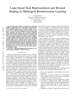 Logic-based Task Representation and Reward Shaping in Multiagent Reinforcement Learning