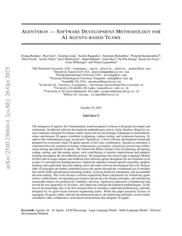 Agentsway -- Software Development Methodology for AI Agents-based Teams