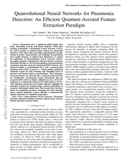 Quanvolutional Neural Networks for Pneumonia Detection: An Efficient Quantum-Assisted Feature Extraction Paradigm