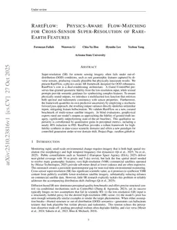 RareFlow: Physics-Aware Flow-Matching for Cross-Sensor Super-Resolution of Rare-Earth Features