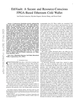 EthVault: A Secure and Resource-Conscious FPGA-Based Ethereum Cold Wallet