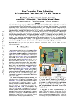 How Pragmatics Shape Articulation: A Computational Case Study in STEM ASL Discourse