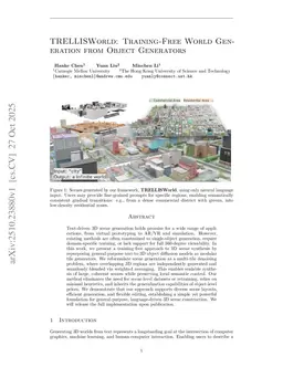 TRELLISWorld: Training-Free World Generation from Object Generators